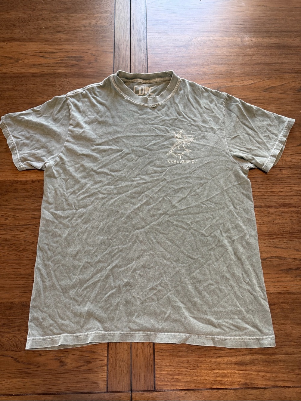 Cove Short Sleeve Tee in Sage Green with Chest Logo